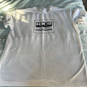 HKS power&sports white mens t shirt